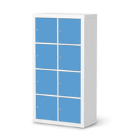 Klebefolie Blau Light - IKEA Expedit Regal 8 Türen  - weiss