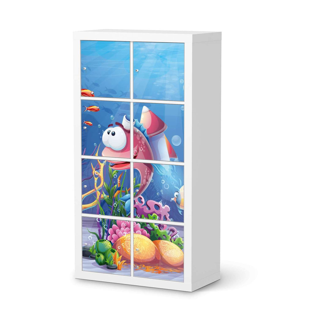 Klebefolie Bubbles - IKEA Expedit Regal 8 Türen  - weiss