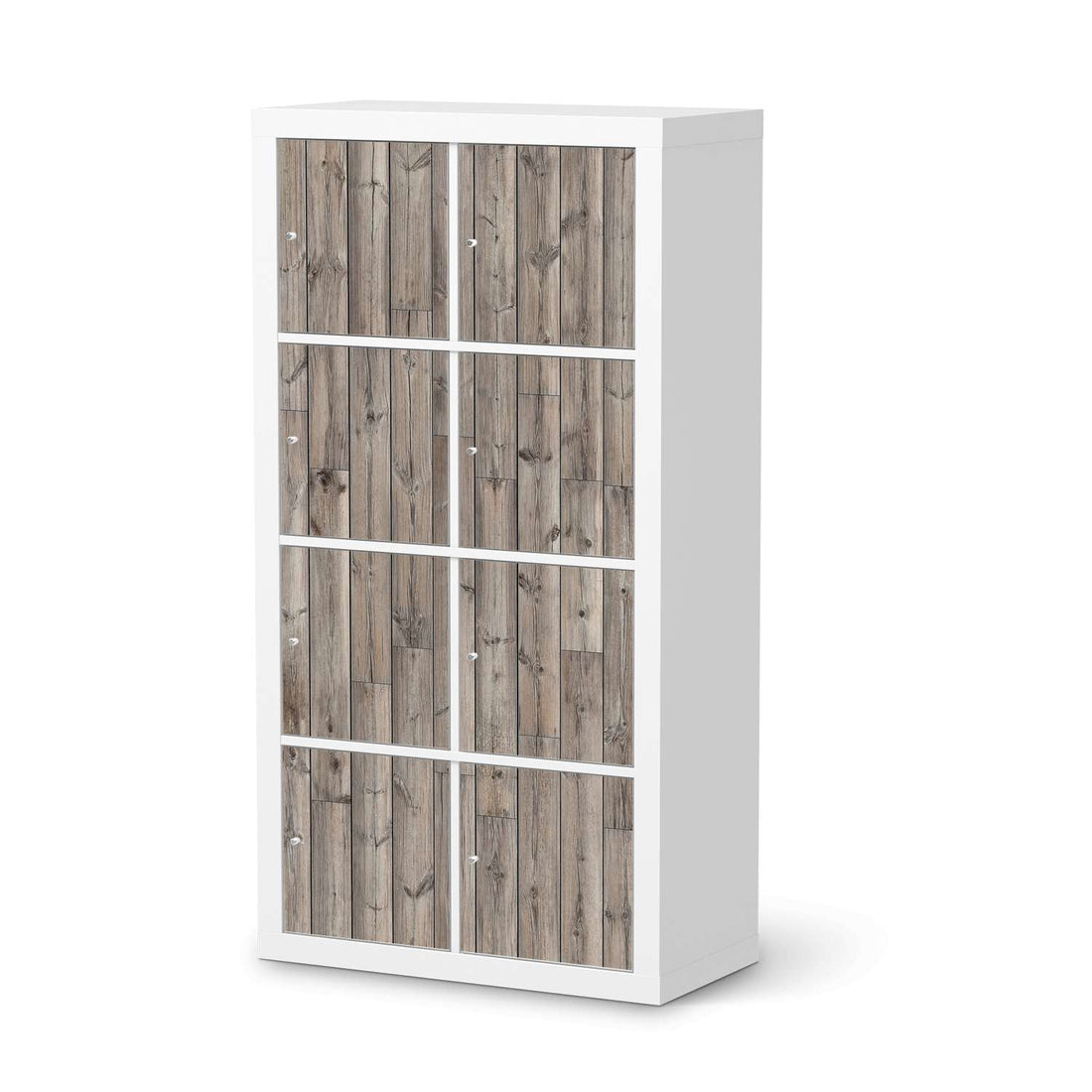 Klebefolie Dark washed - IKEA Expedit Regal 8 Türen  - weiss