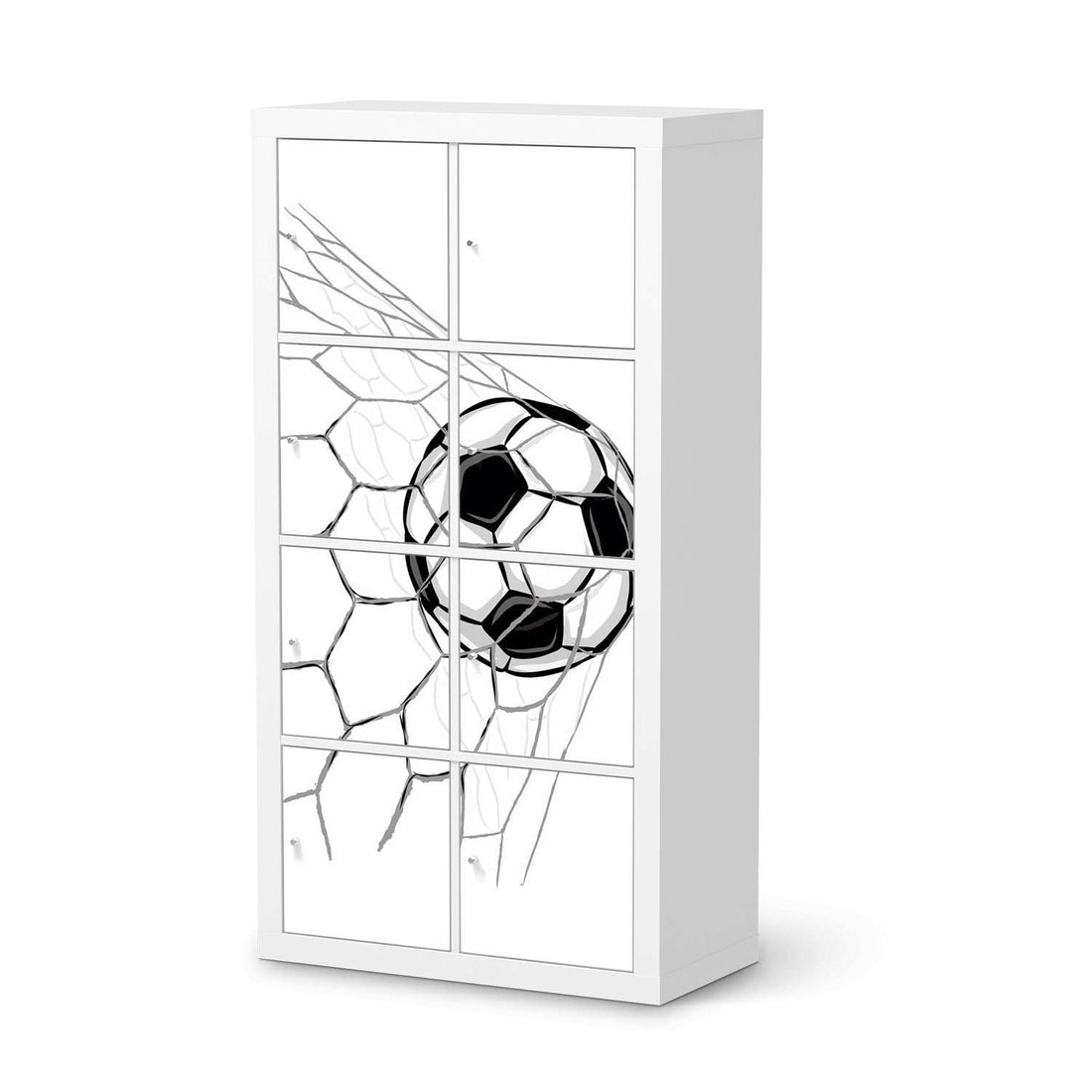 Klebefolie Eingenetzt - IKEA Expedit Regal 8 Türen  - weiss