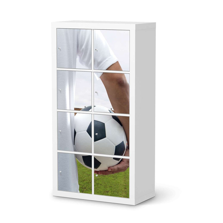 Klebefolie Footballmania - IKEA Expedit Regal 8 Türen  - weiss