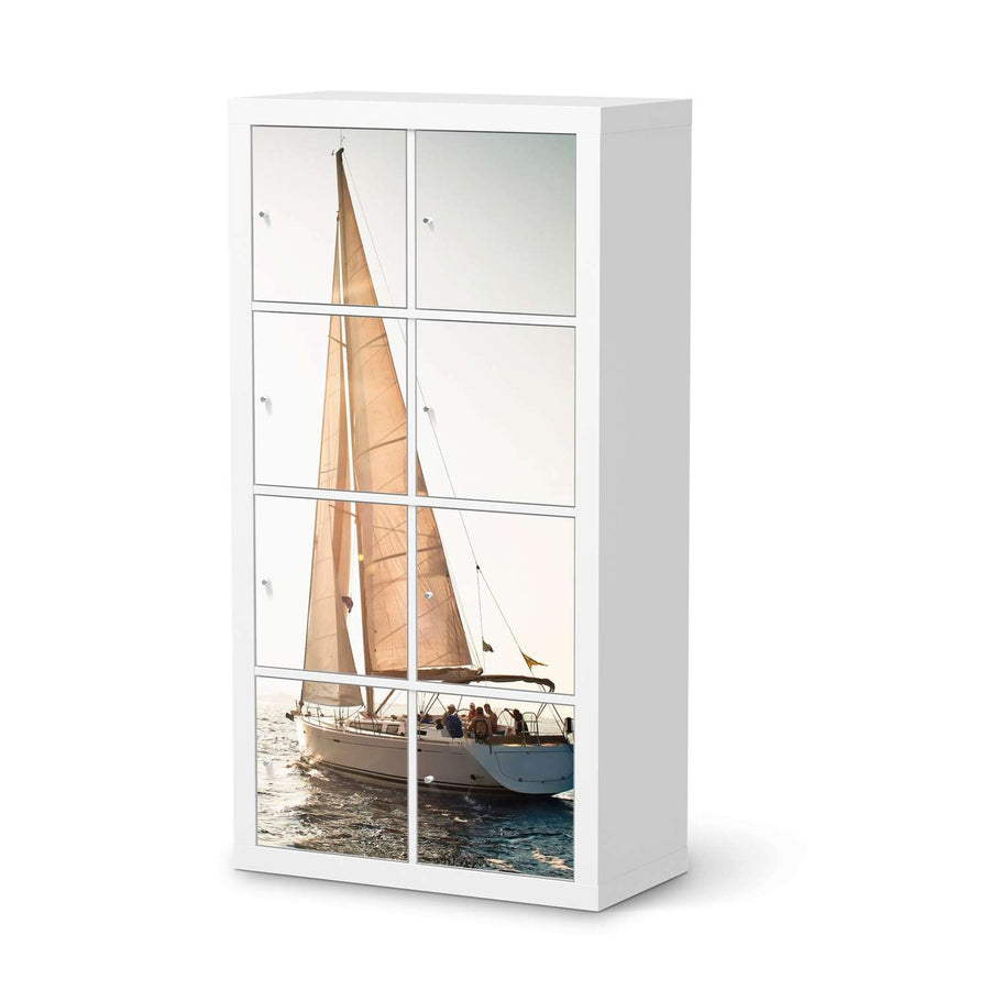 Klebefolie Freedom - IKEA Expedit Regal 8 Türen  - weiss