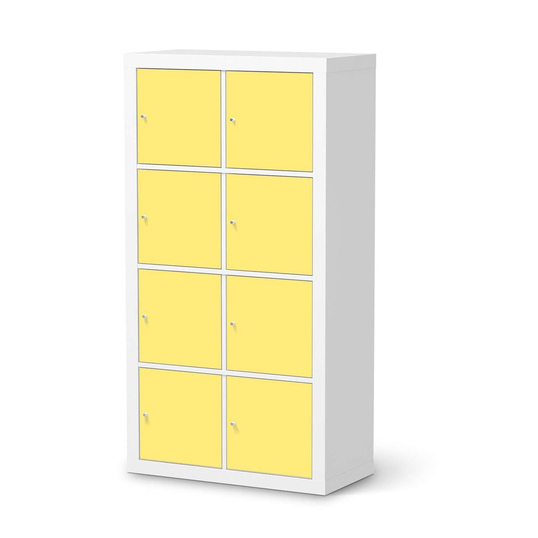 Klebefolie Gelb Light - IKEA Expedit Regal 8 Türen  - weiss