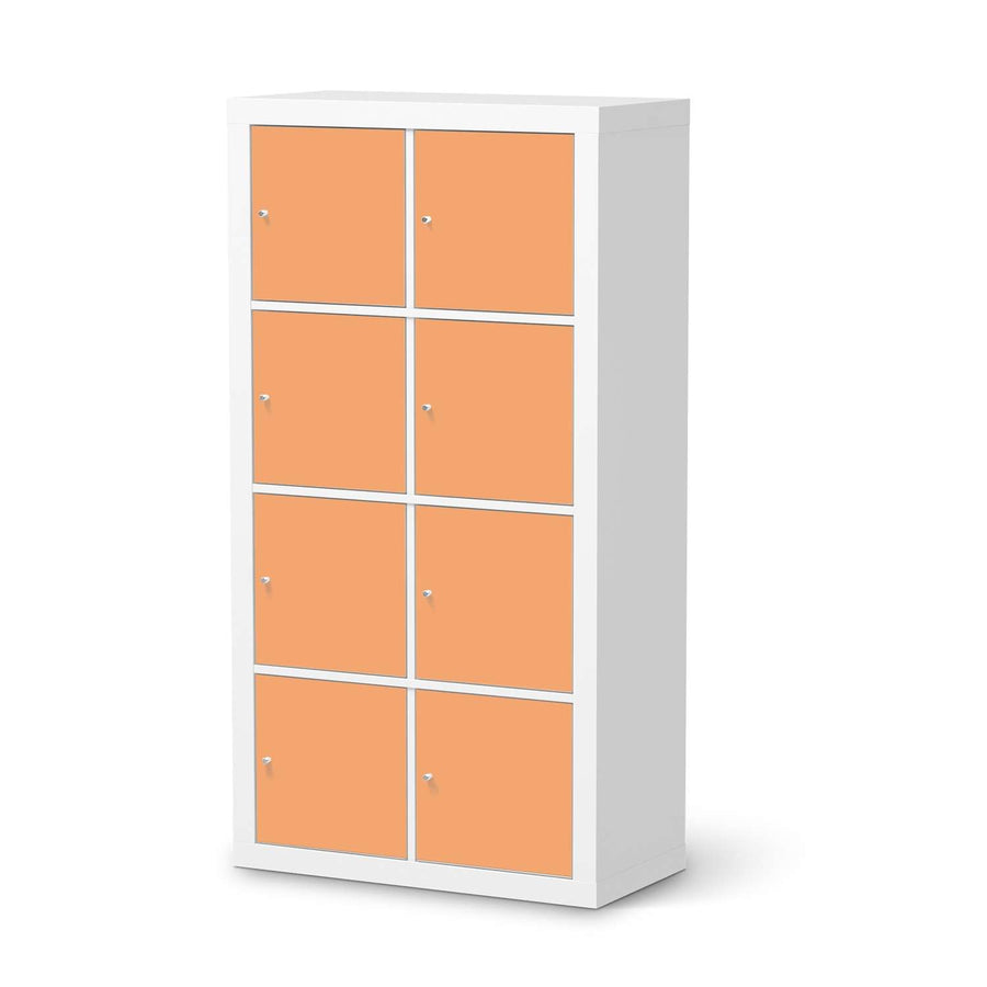 Klebefolie Orange Light - IKEA Expedit Regal 8 Türen  - weiss
