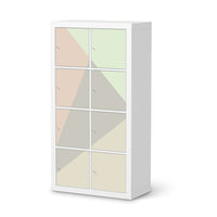 Klebefolie Pastell Geometrik - IKEA Expedit Regal 8 Türen  - weiss