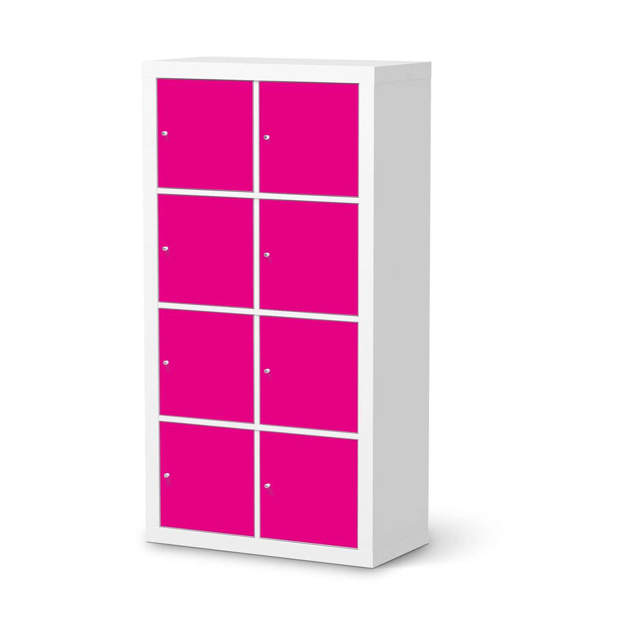 Klebefolie Pink Dark - IKEA Expedit Regal 8 Türen  - weiss