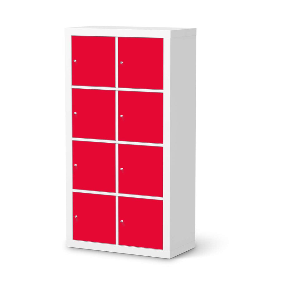 Klebefolie Rot Light - IKEA Expedit Regal 8 Türen  - weiss