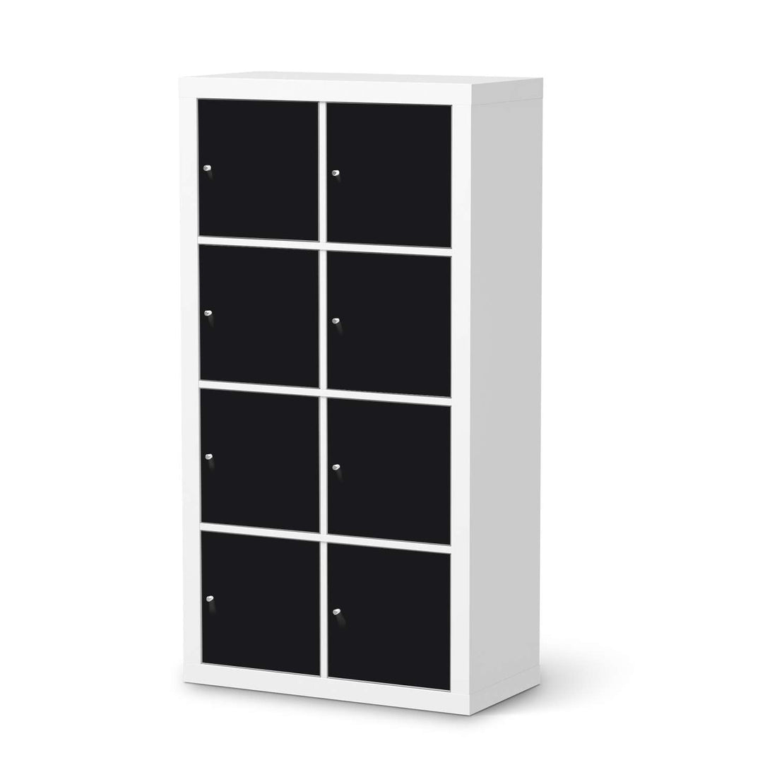 Klebefolie Schwarz - IKEA Expedit Regal 8 Türen  - weiss