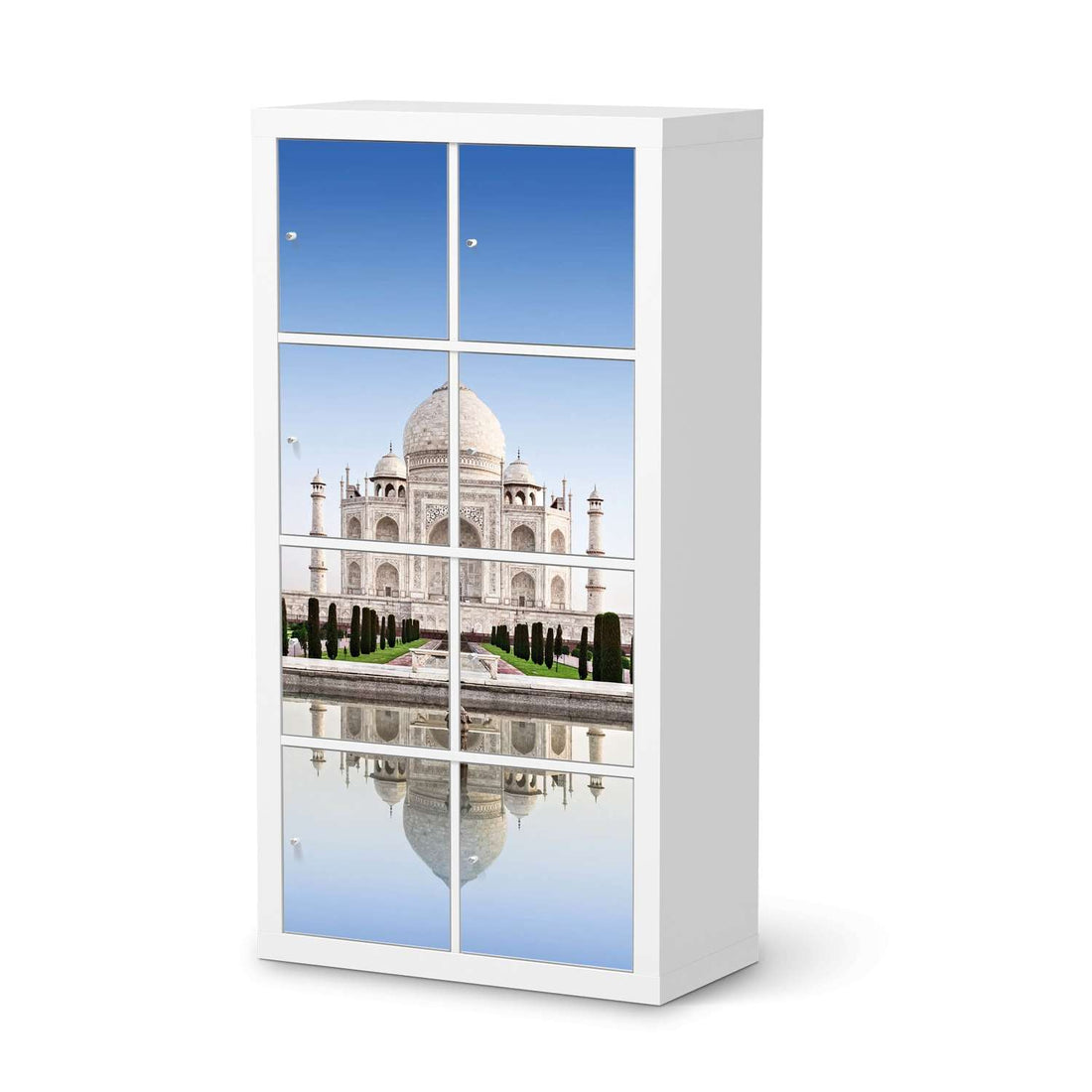 Klebefolie Taj Mahal - IKEA Expedit Regal 8 Türen  - weiss