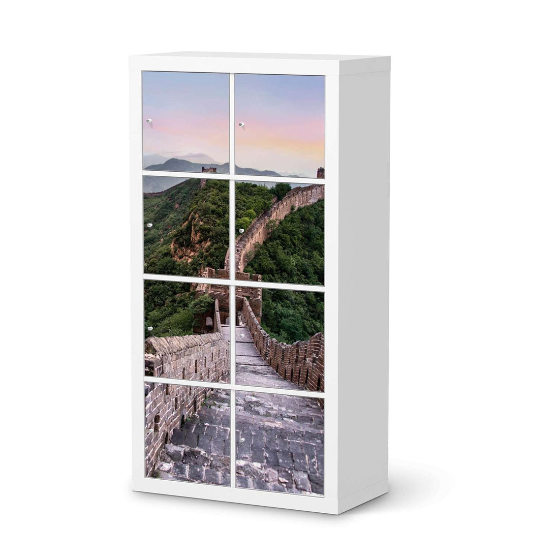 Klebefolie The Great Wall - IKEA Expedit Regal 8 Türen  - weiss
