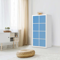 Klebefolie Blau Light - IKEA Expedit Regal 8 Türen - Wohnzimmer