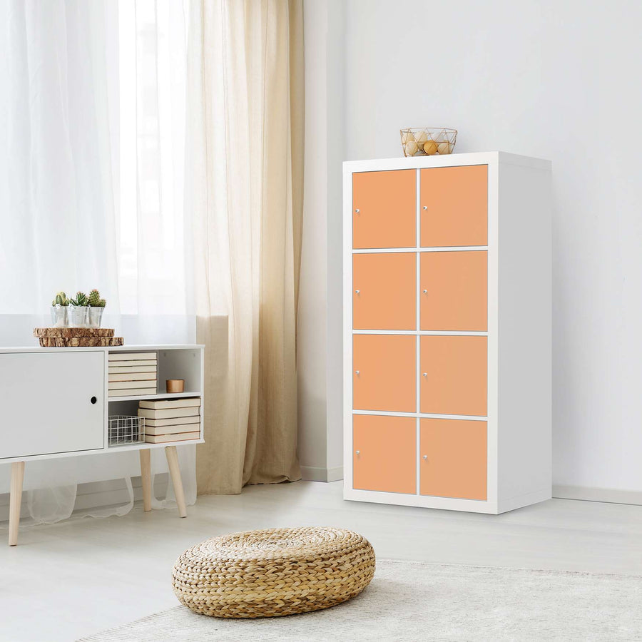 Klebefolie Orange Light - IKEA Expedit Regal 8 Türen - Wohnzimmer