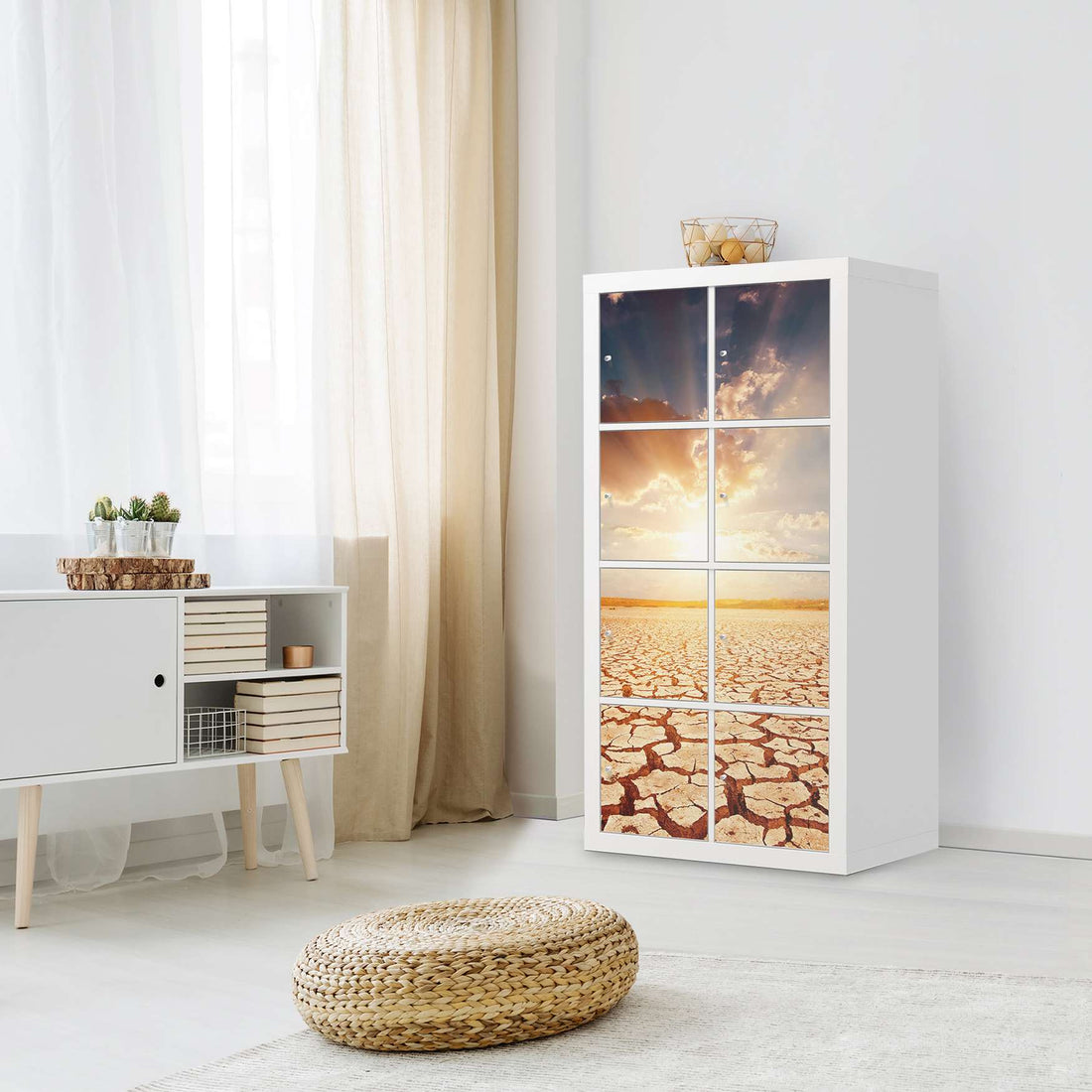 Klebefolie Savanne - IKEA Expedit Regal 8 Türen - Wohnzimmer