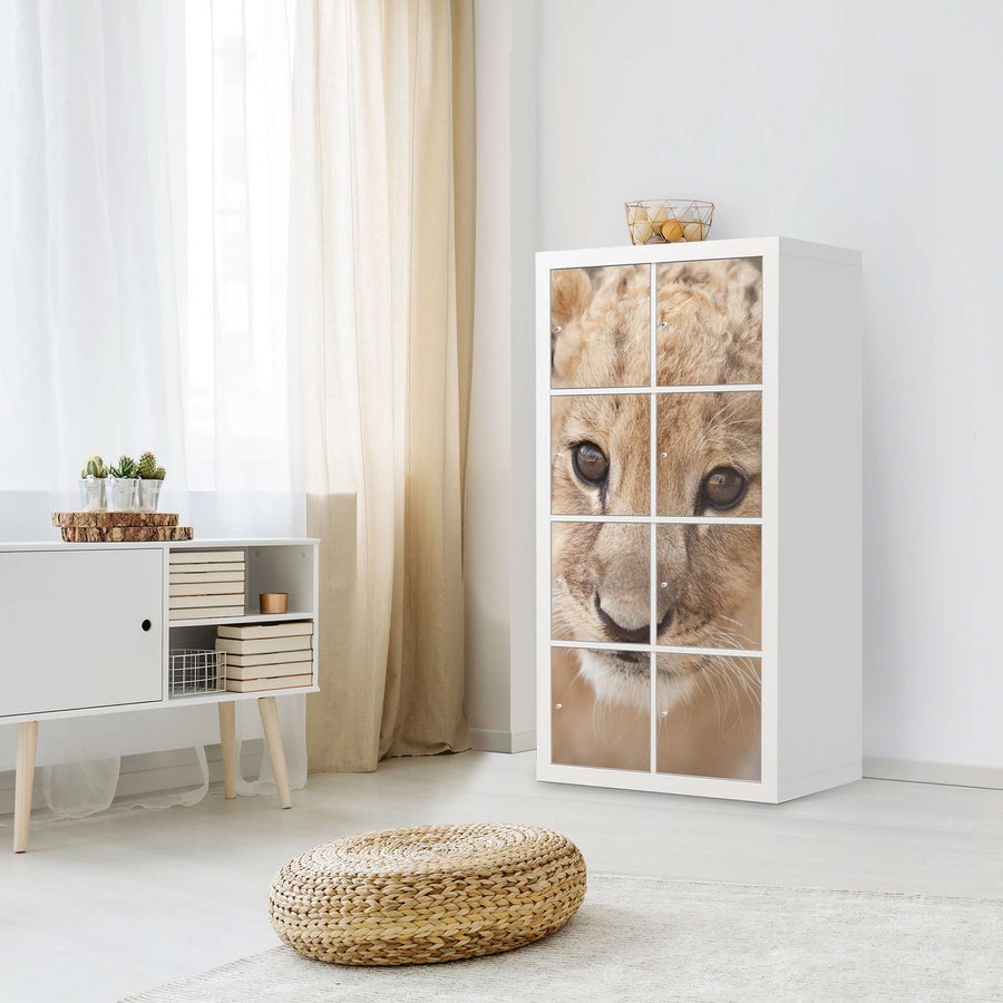 Klebefolie Simba - IKEA Expedit Regal 8 Türen - Wohnzimmer
