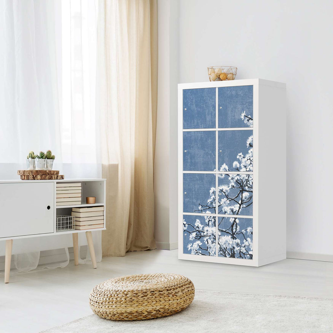 Klebefolie Spring Tree - IKEA Expedit Regal 8 Türen - Wohnzimmer
