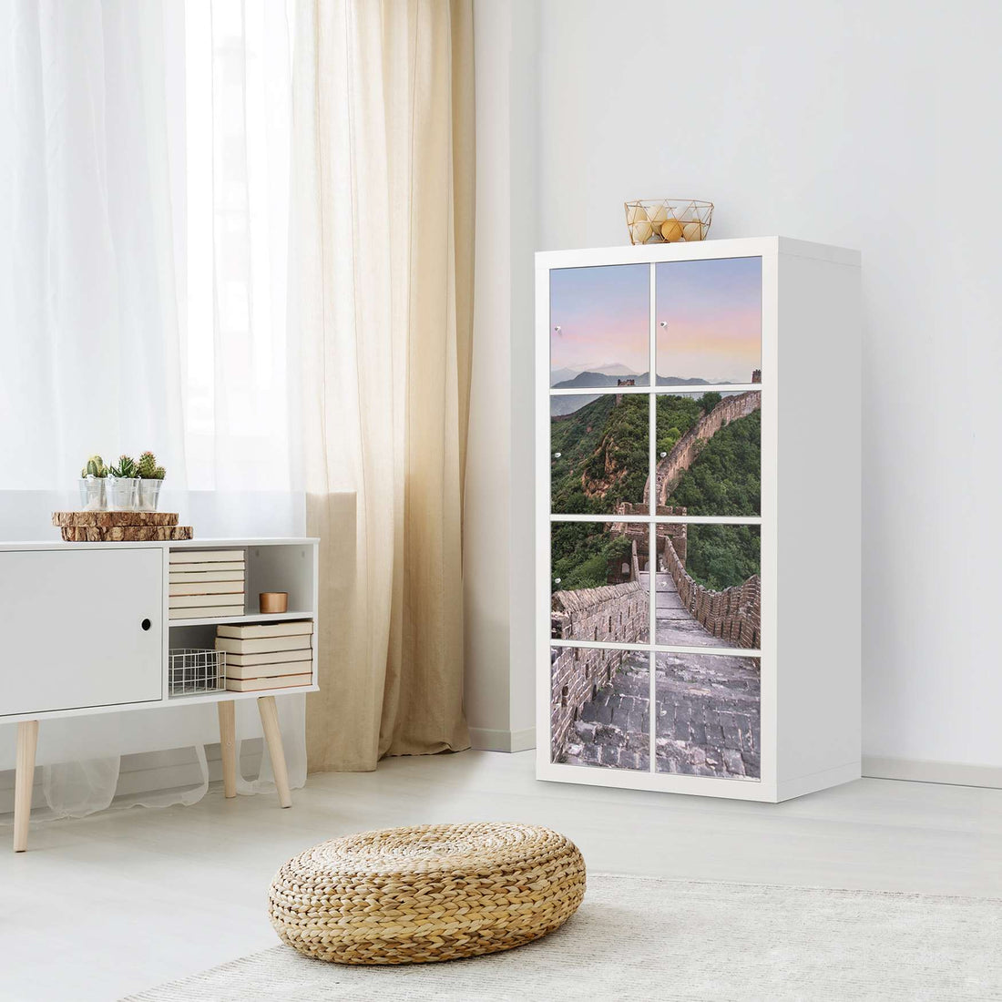 Klebefolie The Great Wall - IKEA Expedit Regal 8 Türen - Wohnzimmer
