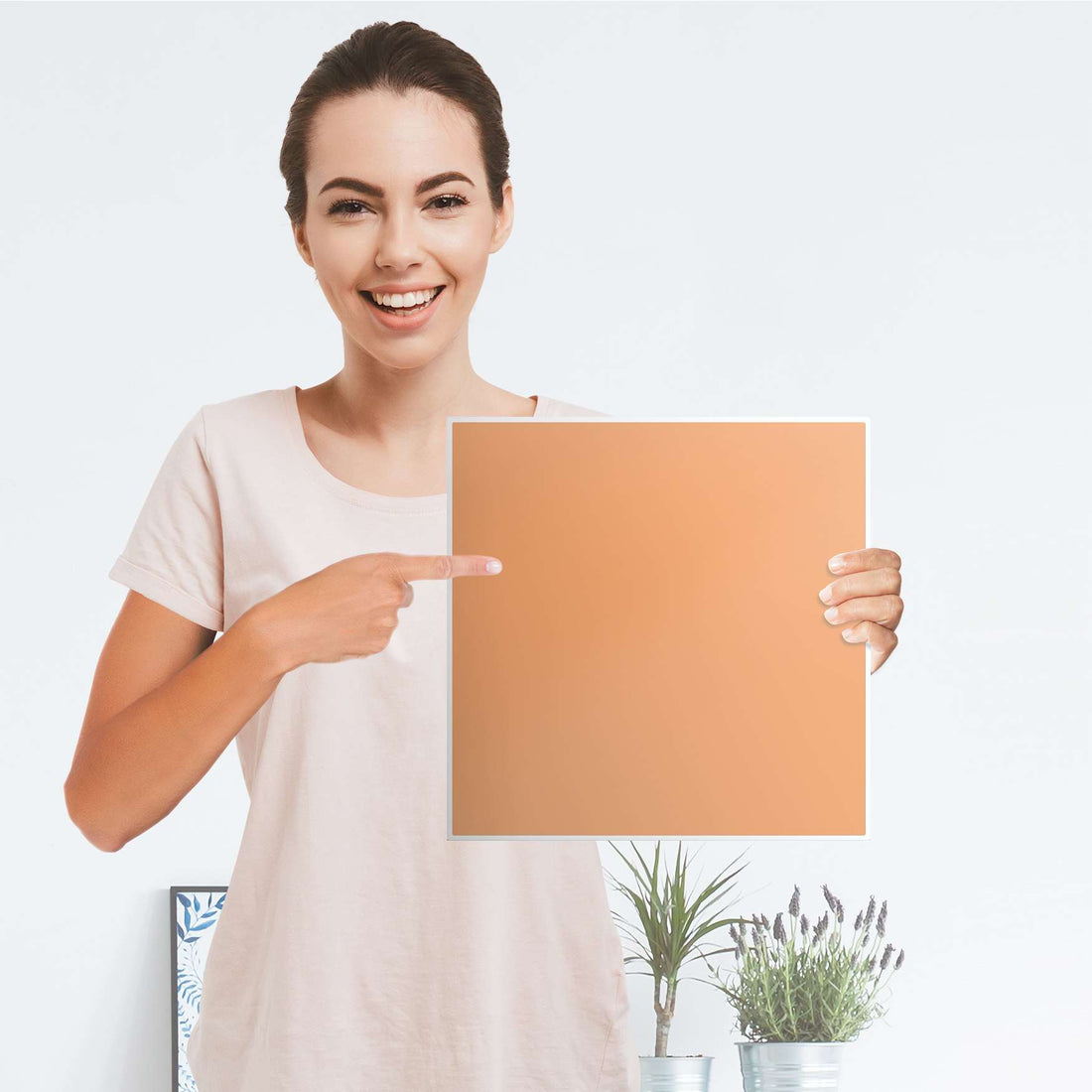 Klebefolie Orange Light - IKEA Expedit Regal Tür einzeln - Folie