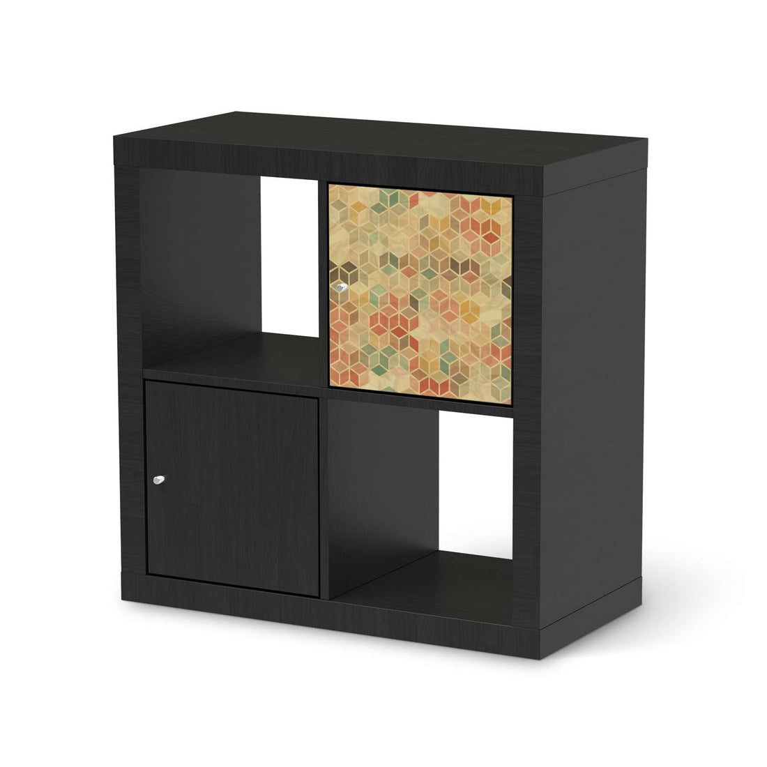 Klebefolie 3D Retro - IKEA Expedit Regal Tür einzeln - schwarz