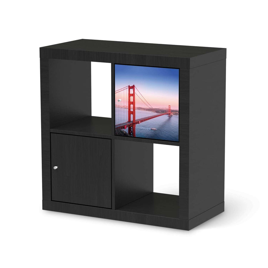 Klebefolie Golden Gate - IKEA Expedit Regal Tür einzeln - schwarz