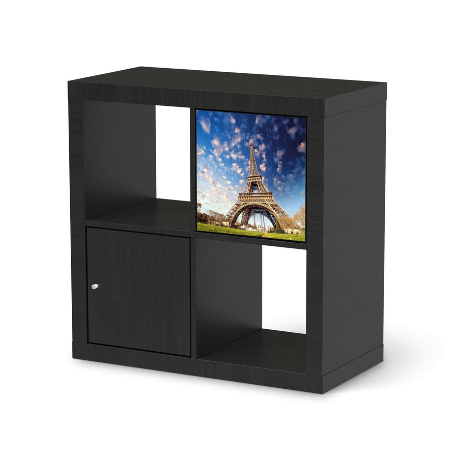 Klebefolie La Tour Eiffel - IKEA Expedit Regal Tür einzeln - schwarz