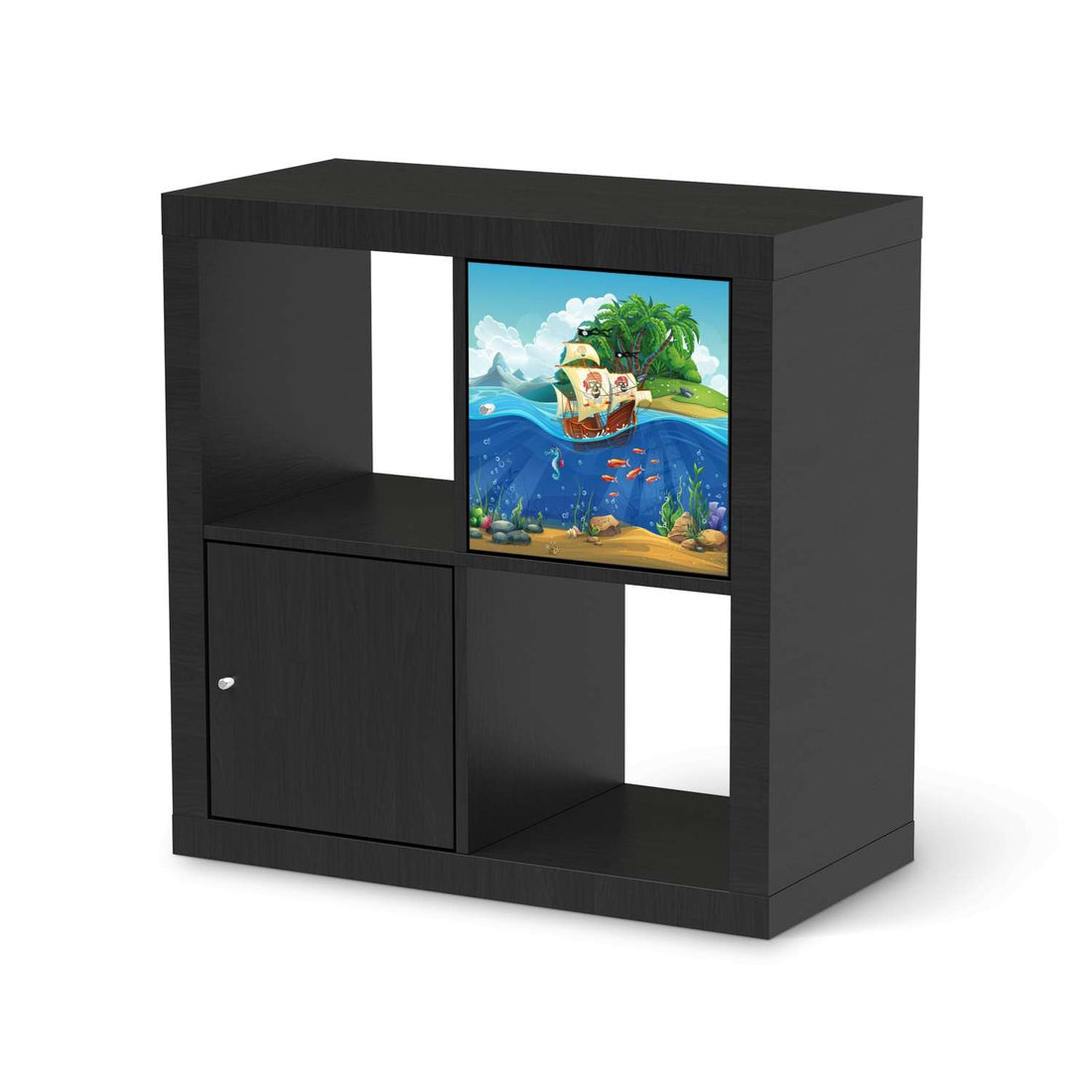 Klebefolie Pirates - IKEA Expedit Regal Tür einzeln - schwarz