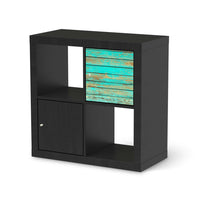 Klebefolie Wooden Aqua - IKEA Expedit Regal Tür einzeln - schwarz