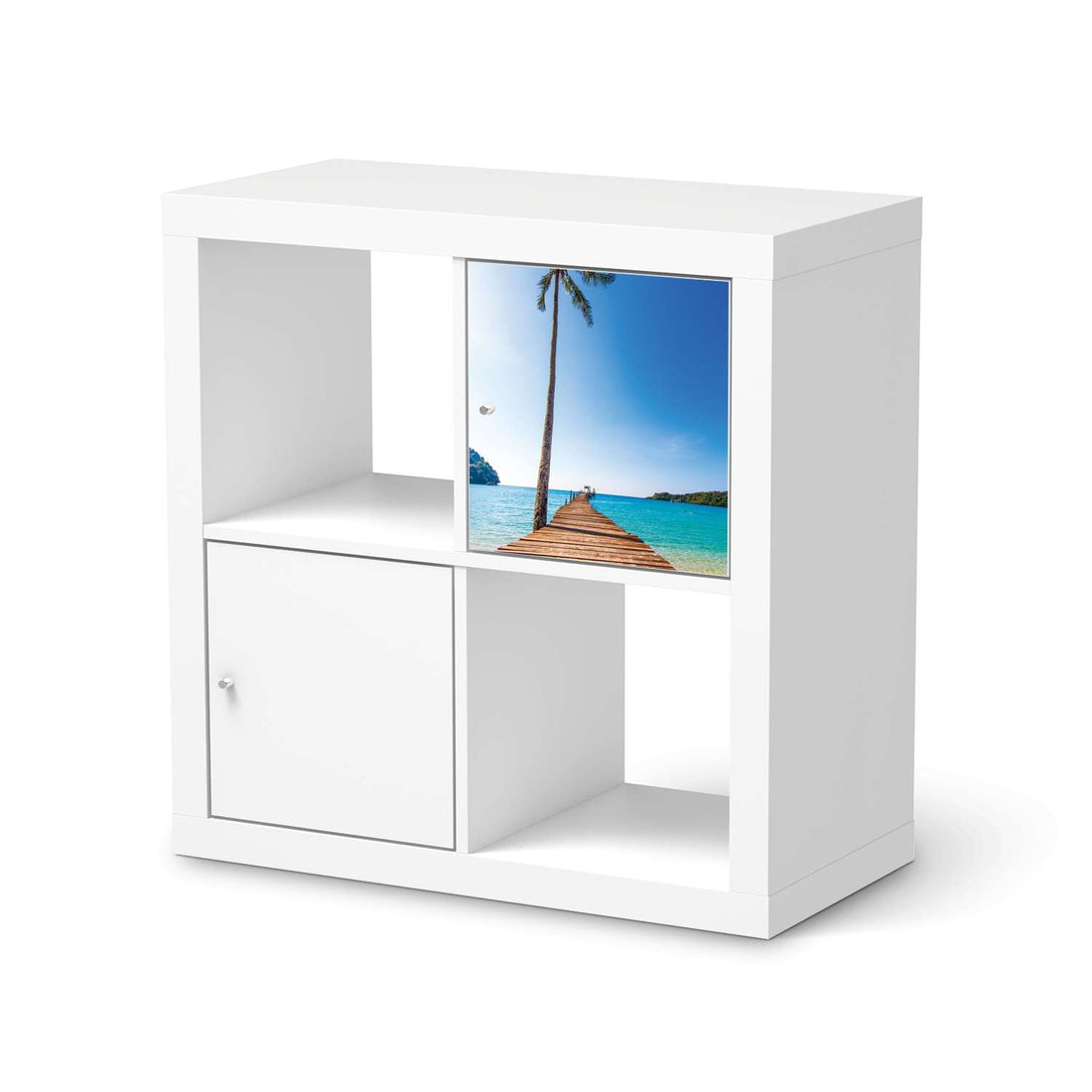 Klebefolie Caribbean - IKEA Expedit Regal Tür einzeln  - weiss