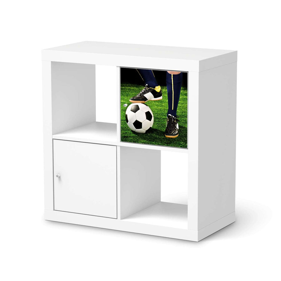 Klebefolie Fussballstar - IKEA Expedit Regal Tür einzeln  - weiss