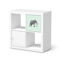 Klebefolie Origami Elephant - IKEA Expedit Regal Tür einzeln  - weiss