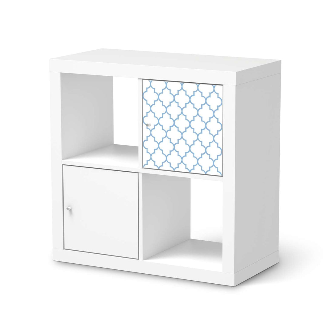 Klebefolie Retro Pattern - Blau - IKEA Expedit Regal Tür einzeln  - weiss