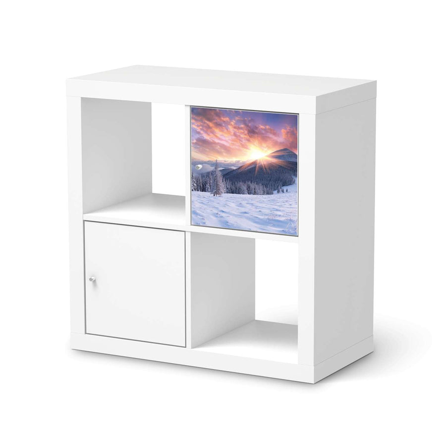 Klebefolie Zauberhafte Winterlandschaft - IKEA Expedit Regal Tür einzeln  - weiss