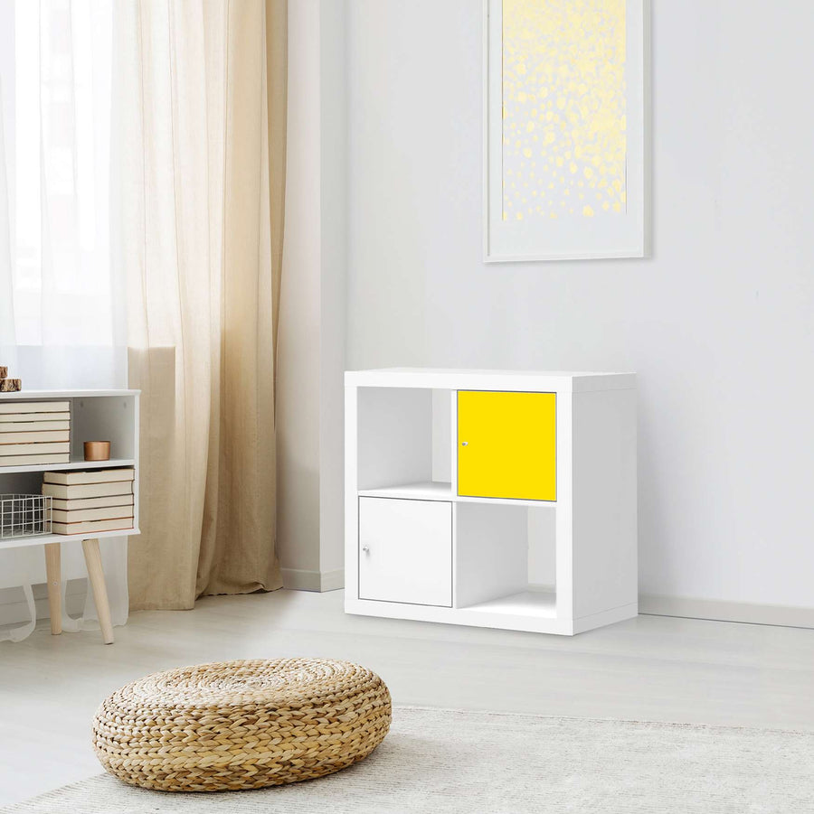 Klebefolie Gelb Dark - IKEA Expedit Regal Tür einzeln - Wohnzimmer