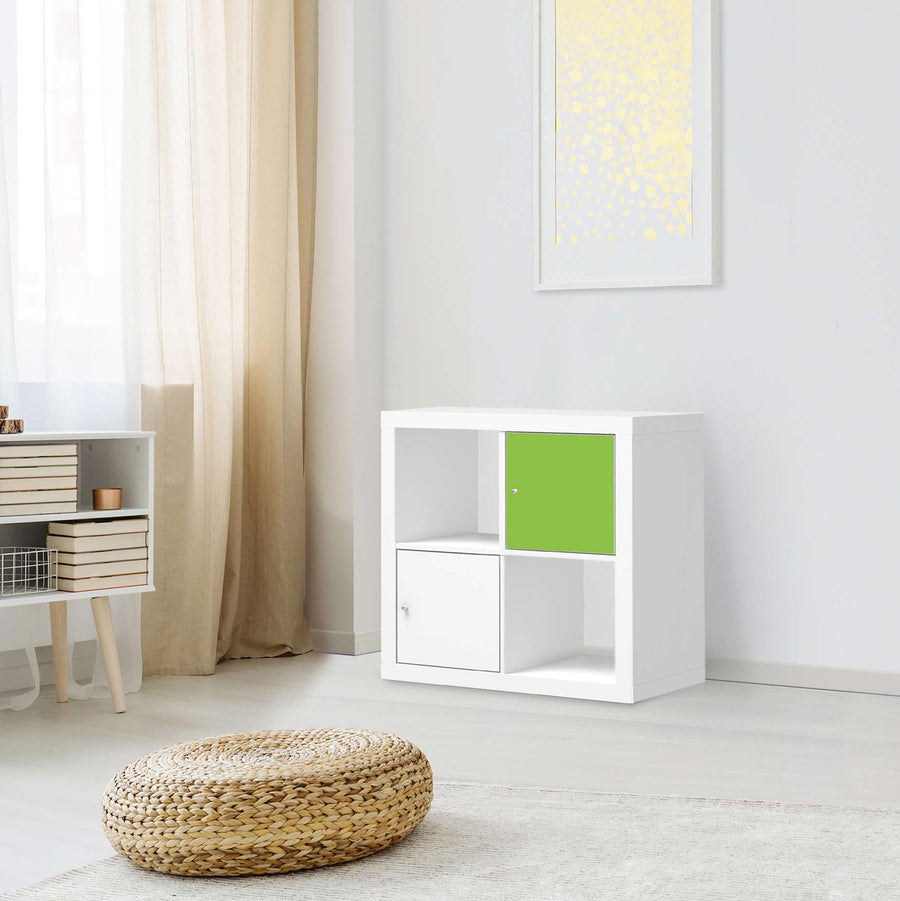 Klebefolie Hellgrün Dark - IKEA Expedit Regal Tür einzeln - Wohnzimmer