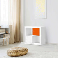 Klebefolie Orange Dark - IKEA Expedit Regal Tür einzeln - Wohnzimmer