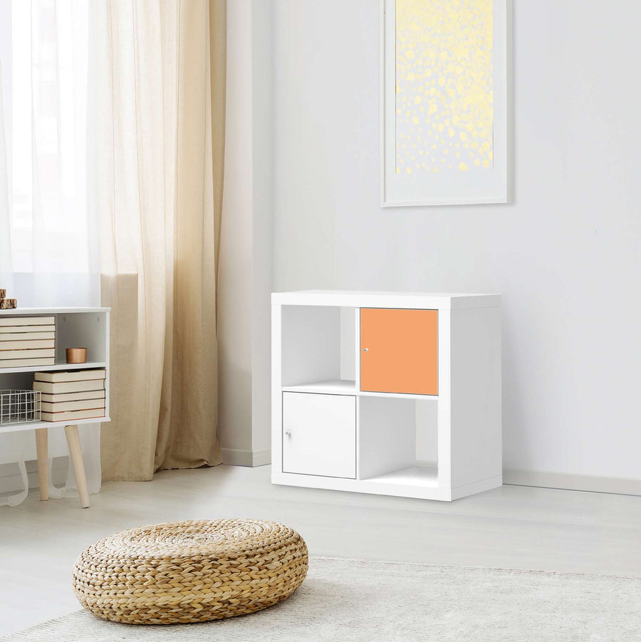 Klebefolie Orange Light - IKEA Expedit Regal Tür einzeln - Wohnzimmer