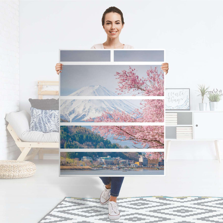 Klebefolie Mount Fuji - IKEA Hemnes Kommode 6 Schubladen - Folie