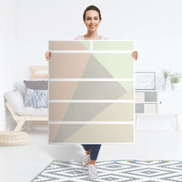 Klebefolie Pastell Geometrik - IKEA Hemnes Kommode 6 Schubladen - Folie