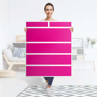 Klebefolie Pink Dark - IKEA Hemnes Kommode 6 Schubladen - Folie