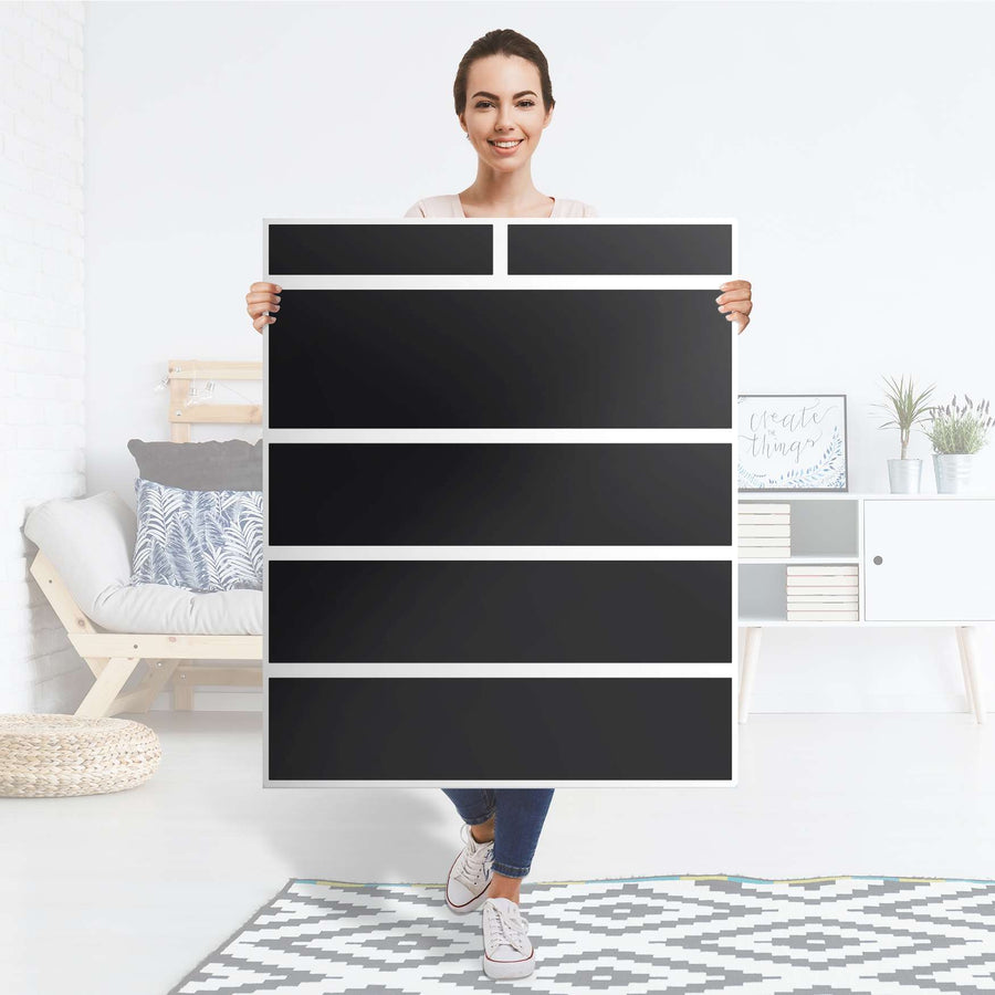 Klebefolie Schwarz - IKEA Hemnes Kommode 6 Schubladen - Folie