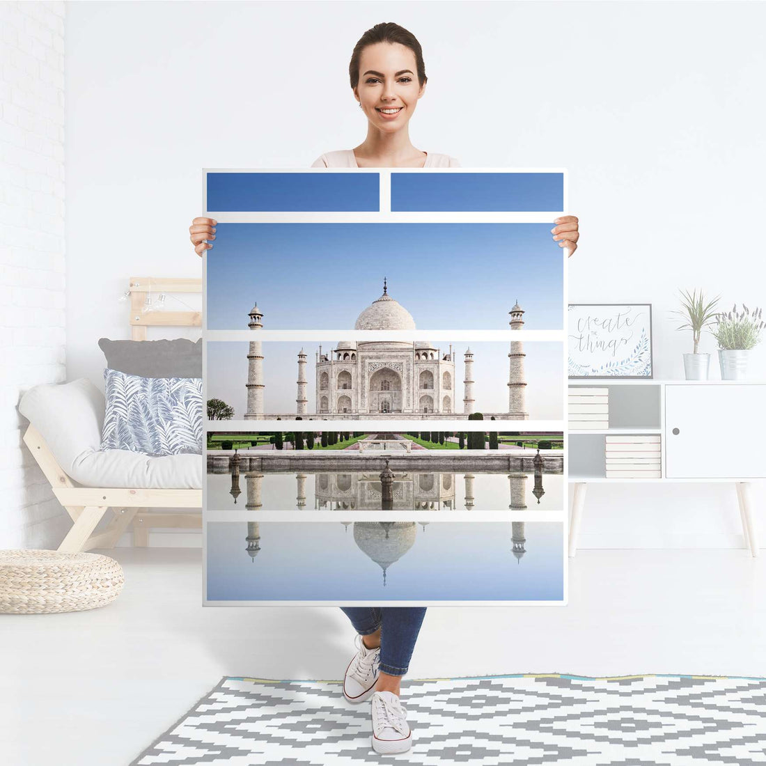 Klebefolie Taj Mahal - IKEA Hemnes Kommode 6 Schubladen - Folie