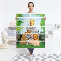 Klebefolie Wild Animals - IKEA Hemnes Kommode 6 Schubladen - Folie
