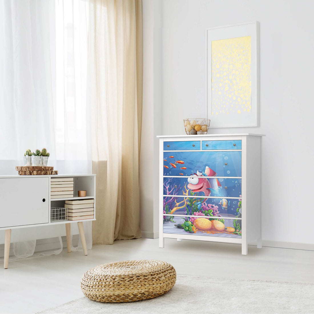 Klebefolie Bubbles - IKEA Hemnes Kommode 6 Schubladen - Kinderzimmer