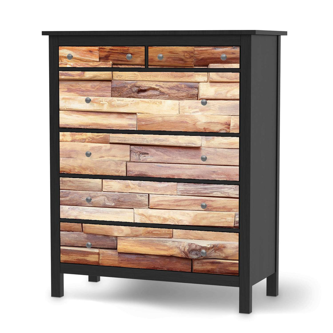 Klebefolie Artwood - IKEA Hemnes Kommode 6 Schubladen - schwarz