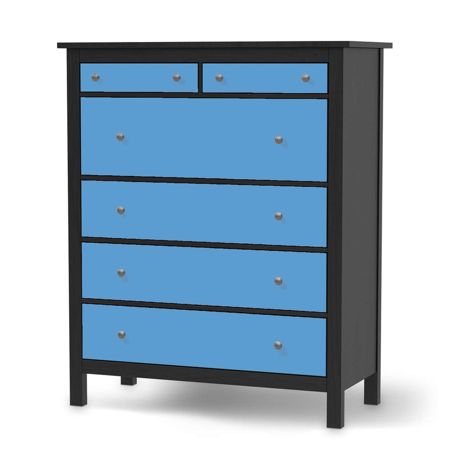 Klebefolie Blau Light - IKEA Hemnes Kommode 6 Schubladen - schwarz