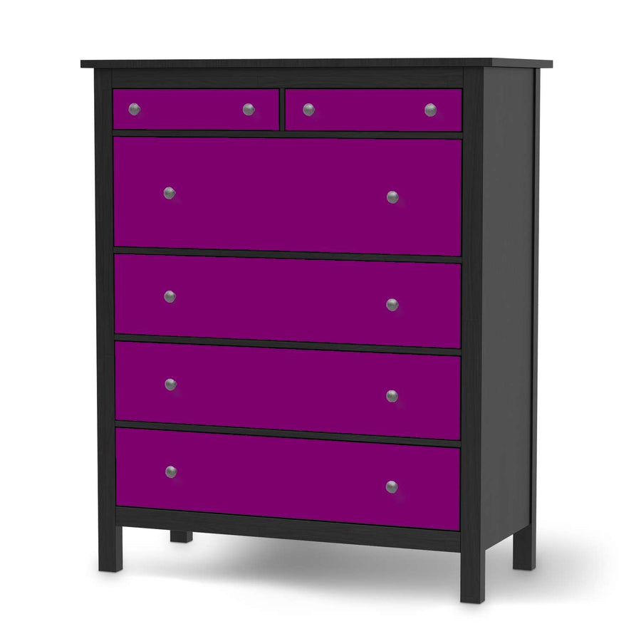 Klebefolie Flieder Dark - IKEA Hemnes Kommode 6 Schubladen - schwarz