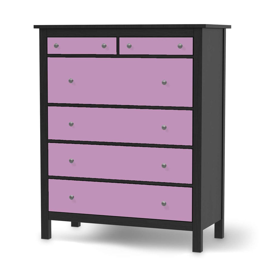 Klebefolie Flieder Light - IKEA Hemnes Kommode 6 Schubladen - schwarz