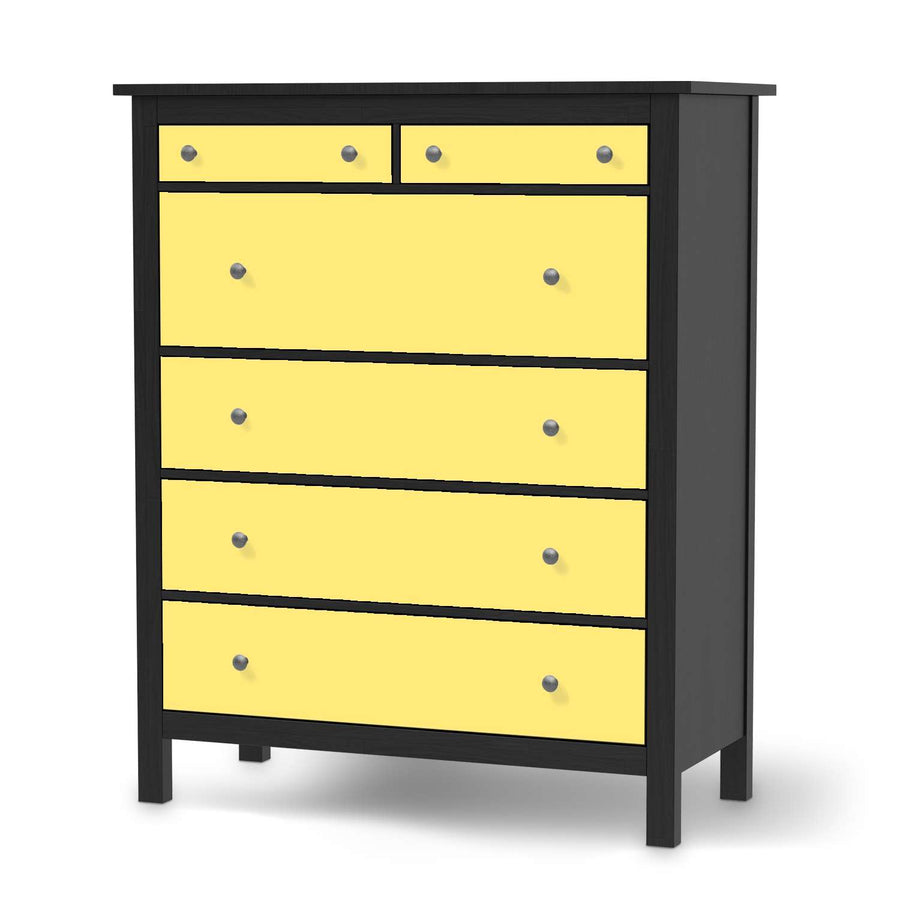 Klebefolie Gelb Light - IKEA Hemnes Kommode 6 Schubladen - schwarz