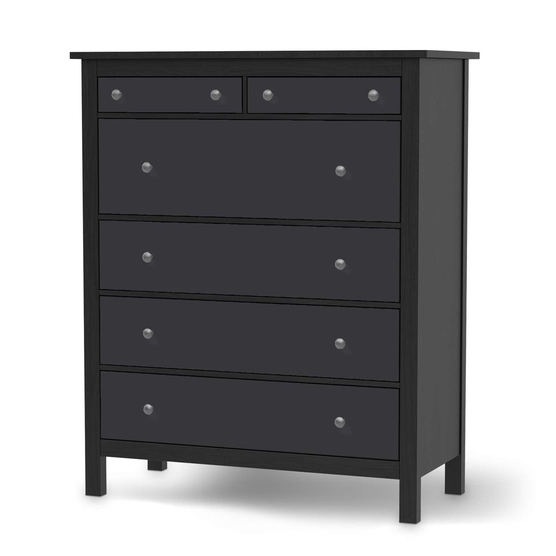 Klebefolie Grau Dark - IKEA Hemnes Kommode 6 Schubladen - schwarz