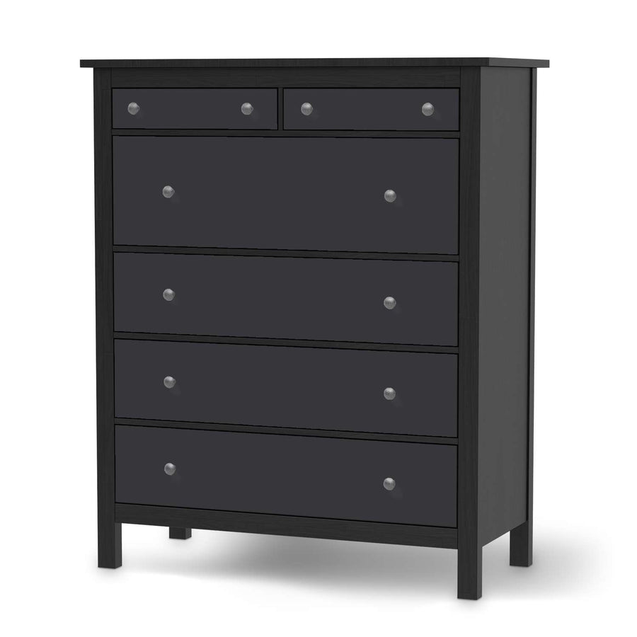 Klebefolie Grau Dark - IKEA Hemnes Kommode 6 Schubladen - schwarz