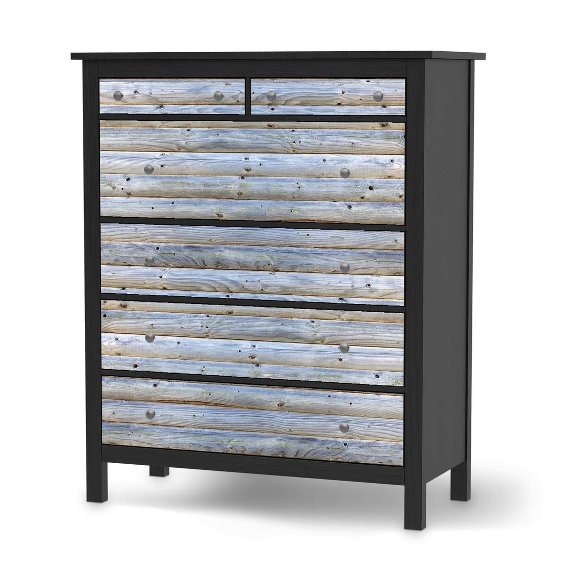 Klebefolie Greyhound - IKEA Hemnes Kommode 6 Schubladen - schwarz